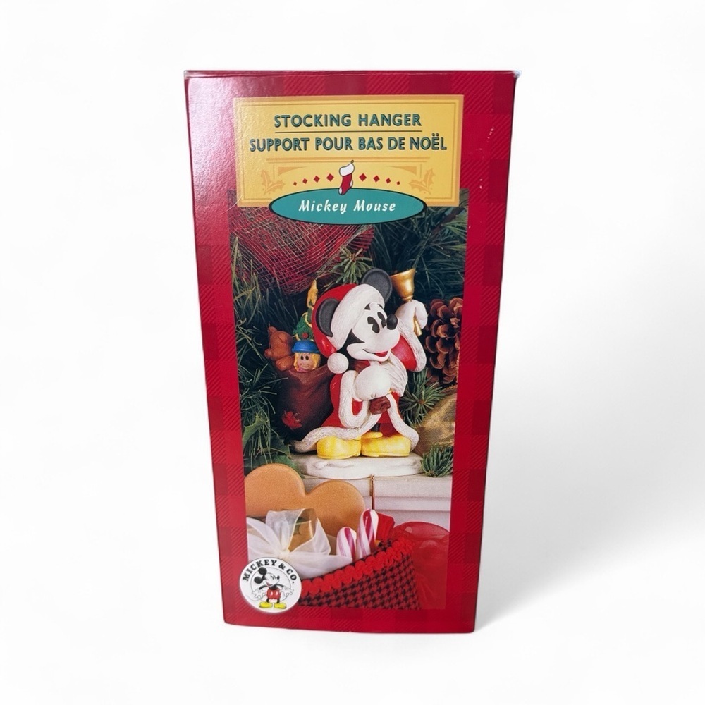 Hallmark Mickey Mouse Holiday Stocking Hanger - Red and White
